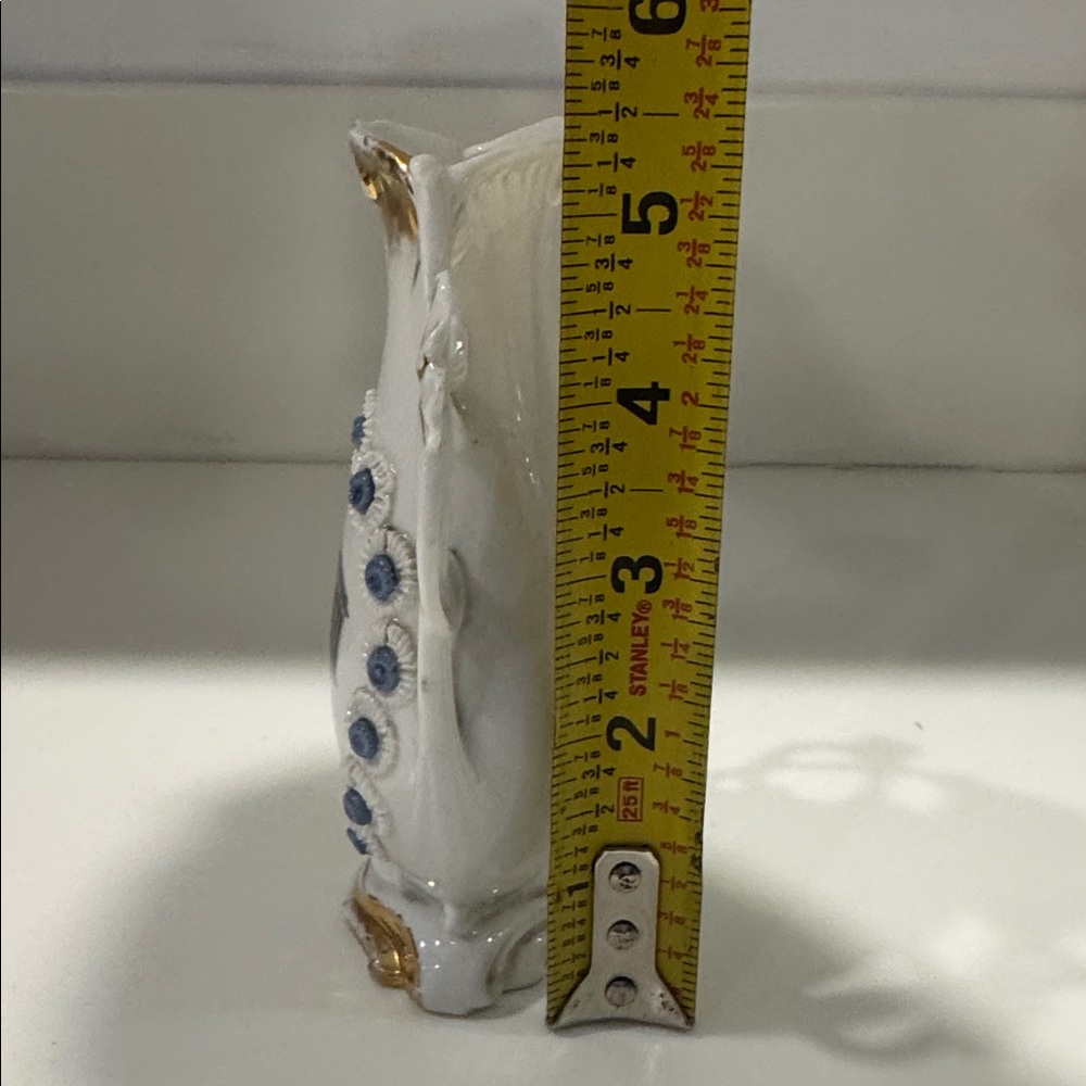 Vintage Decorative Porcelain Bud Vase - Citizens National Bank 24k Gold Accents - Picture 4 of 5